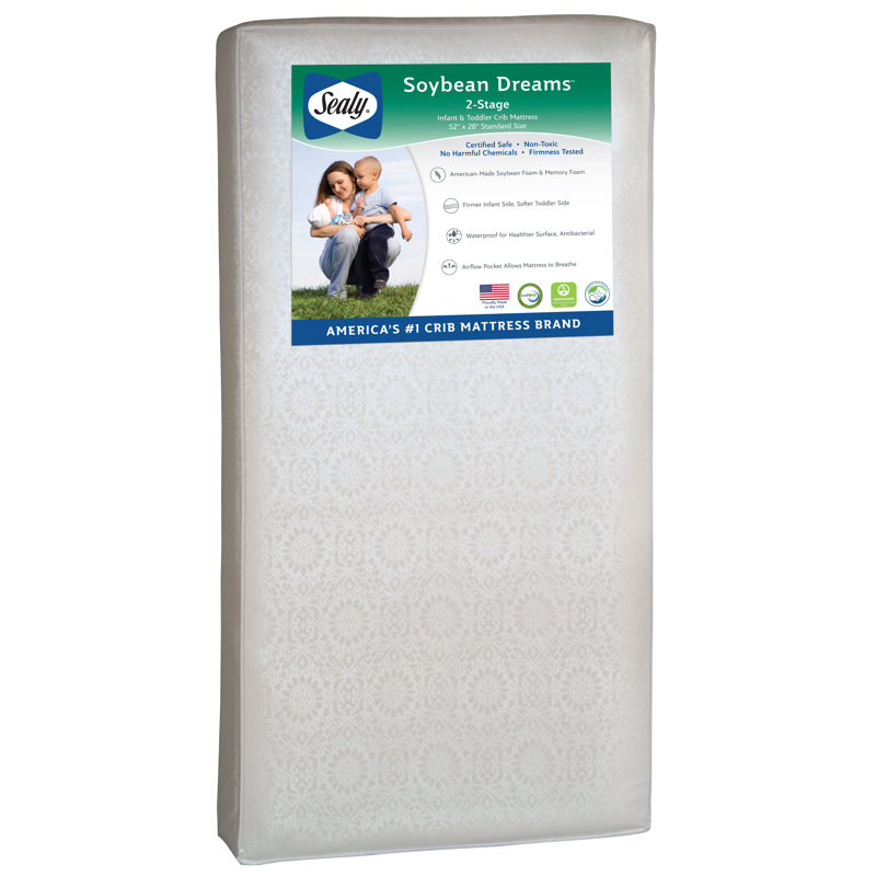 Sealy soybean everedge crib cheap mattress canada